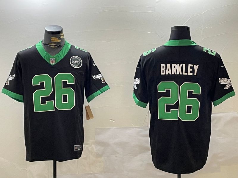 Men Philadelphia Eagles #26 Barkley Black three generations 2024 Nike Limited NFL Jersey style 2->philadelphia eagles->NFL Jersey
